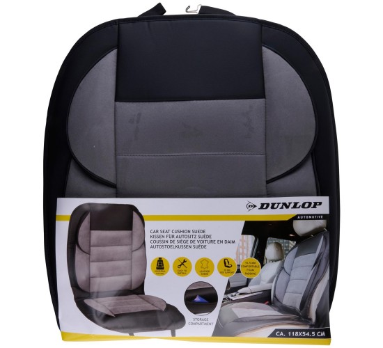 Μαξιλάρι Καθίσματος Αυτοκινήτου PVC/Σουέτ Γκρι 118x54.5cm