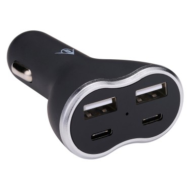 Φορτιστής Αυτοκινήτου 2xUSB A   2xUSB C DUNLOP