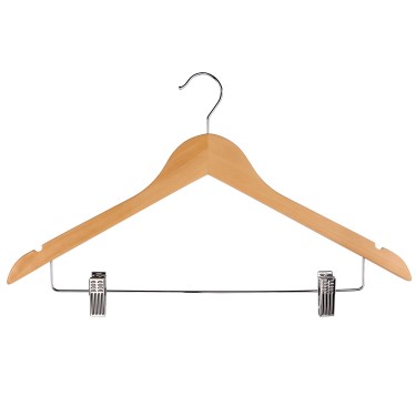 Ξύλινη Κρεμάστρα με Κλιπ 45x27x3cm 2Τμχ