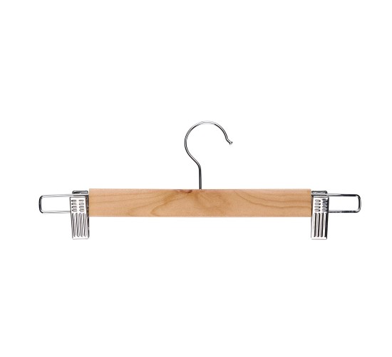 Ξύλινη Κρεμάστρα με Κλιπ 33x12.5x3cm 2Τμχ Ξύλινη Κρεμάστρα με Κλιπ 33x12.5x3cm 2Τμχ