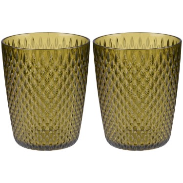 Ποτήρια 350ml Διάφανα/Πράσινα/Χρυσά 2Τμχ ALPINA