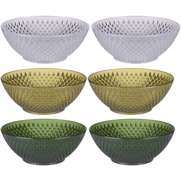 Μπολ Διάφανα/Πράσινα/Χρυσά 14.5cm 2Τμχ ALPINA