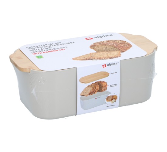 Ψωμιέρα Με Καπάκι Μπαμπού 650gr ALPINA Ψωμιέρα Με Καπάκι Μπαμπού 650gr ALPINA