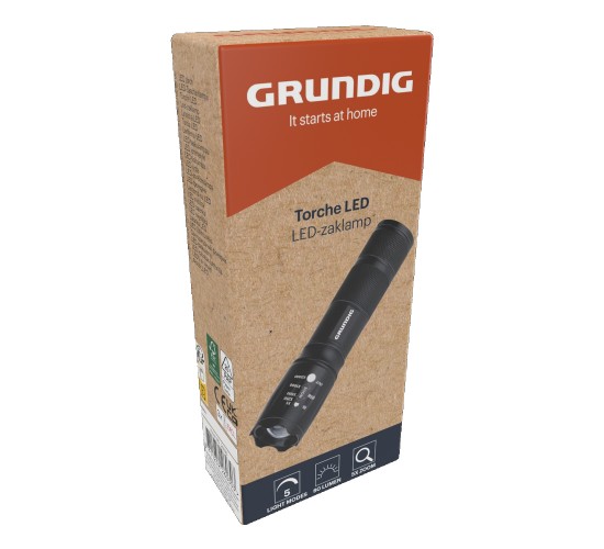 Φακός LED 1W 80 Lumens με Ζουμ GRUNDIG Φακός LED 1W 80 Lumens με Ζουμ GRUNDIG
