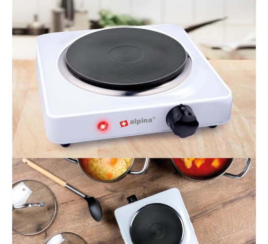 Ηλεκτρική Εστία 1 Ζώνης 1000W ALPINA
