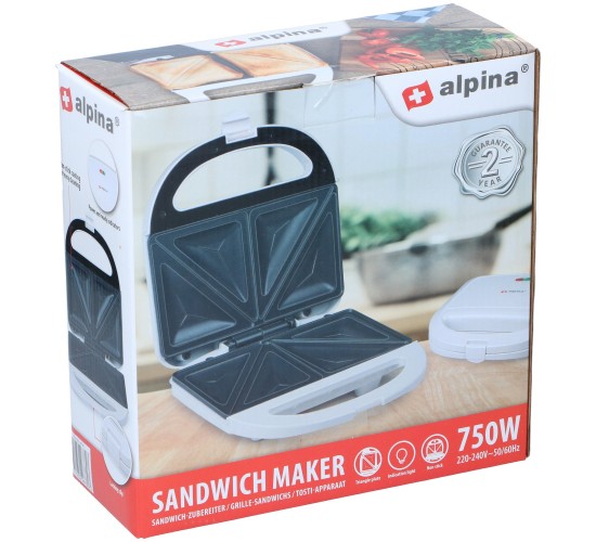 Συσκευή Σάντουιτς 2 Φέτες 750W ALPINA Συσκευή Σάντουιτς 2 Φέτες 750W ALPINA