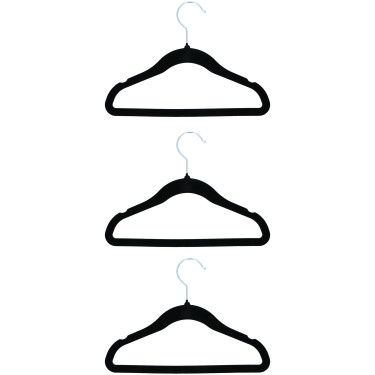 Κρεμάστρες Ρούχων Παιδικές 3Τμχ Βελούδινες 4 Χρώματα ALPINA