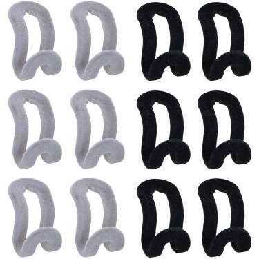 Συνδετήρες Κρεμάστρας Βελούδινοι 6Τμχ 2 Χρώματα ALPINA