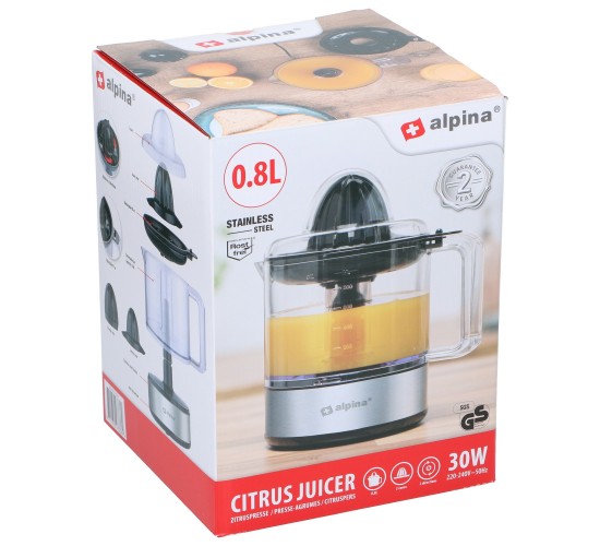 Στίφτης Εσπεριδοειδών 800ml 30W Ανοξείδωτος ALPINA Στίφτης Εσπεριδοειδών 800ml 30W Ανοξείδωτος ALPINA