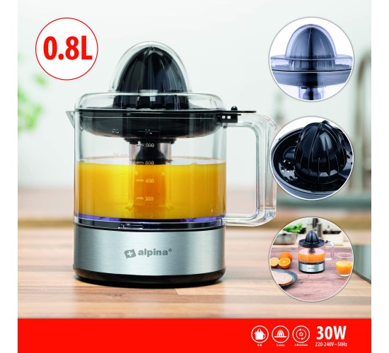 Στίφτης Εσπεριδοειδών 800ml 30W Ανοξείδωτος ALPINA Στίφτης Εσπεριδοειδών 800ml 30W Ανοξείδωτος ALPINA