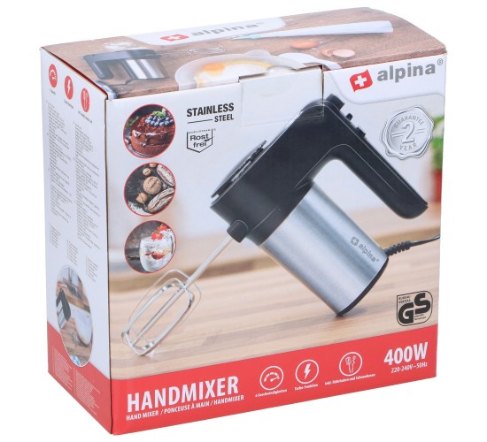Μίξερ Χειρός 400W Ανοξείδωτο ALPINA