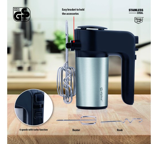 Μίξερ Χειρός 400W Ανοξείδωτο ALPINA