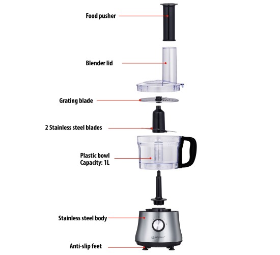 Επεξεργαστής Τροφίμων 1L 500W ALPINA