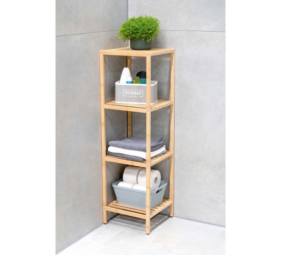 Ράφι Μπάνιου 4 Επιπέδων Μπαμπού ALPINA