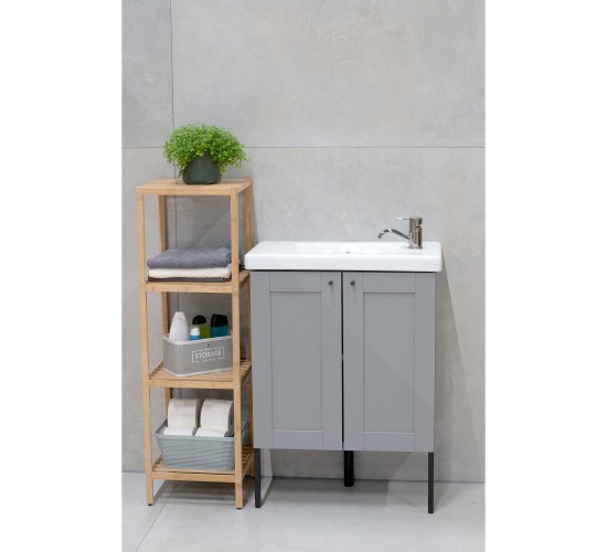 Ράφι Μπάνιου 4 Επιπέδων Μπαμπού ALPINA