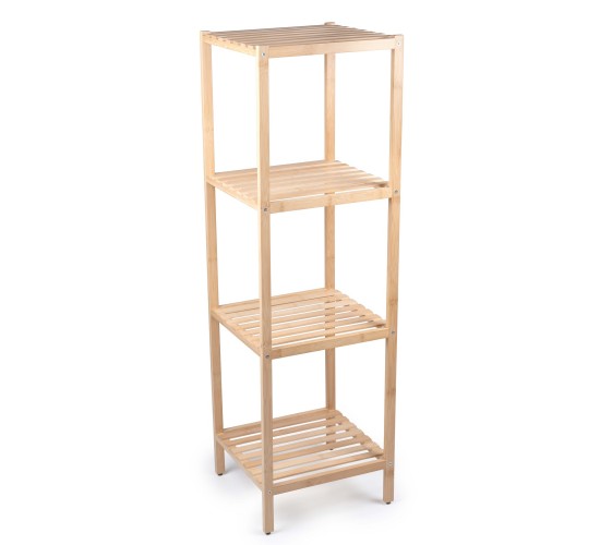 Ράφι Μπάνιου 4 Επιπέδων Μπαμπού ALPINA