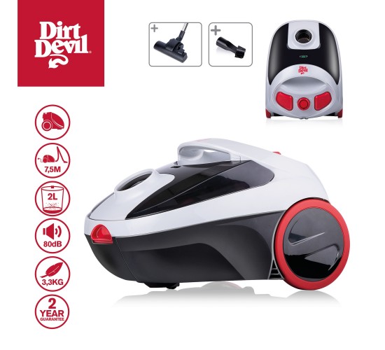 Ηλεκτρική Σκούπα με Σακούλα 2.0L 800W DIRT DEVIL