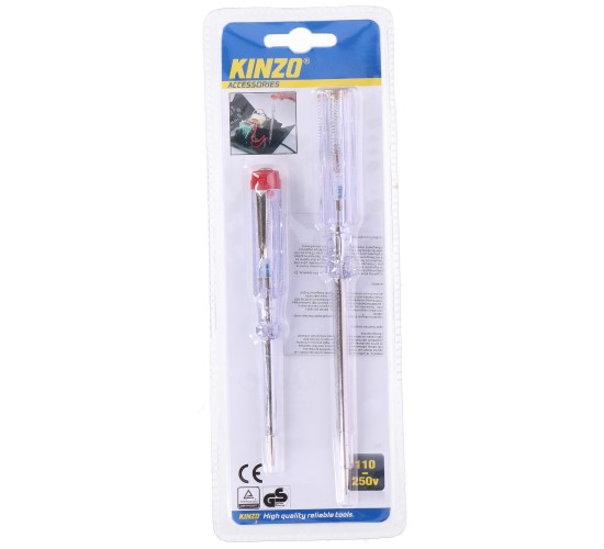 Τεστ Τάσης 2Τμχ 110-250V KINZO Τεστ Τάσης 2Τμχ 110-250V KINZO
