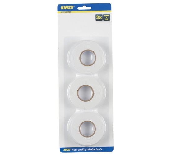 Διπλής Όψης Ταινία 18mm x 1.6m x 2 KINZO Διπλής Όψης Ταινία 18mm x 1.6m x 2 KINZO