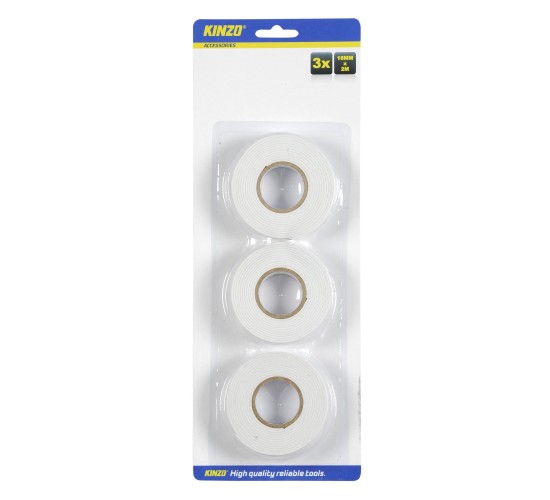 Διπλής Όψης Ταινία 18mm x 1.6m x 2 KINZO Διπλής Όψης Ταινία 18mm x 1.6m x 2 KINZO