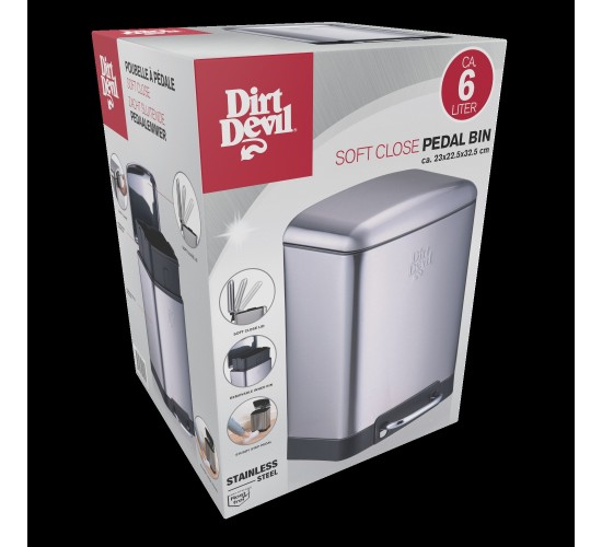 Κάδος Πεντάλ 6L Soft Close DIRT DEVIL