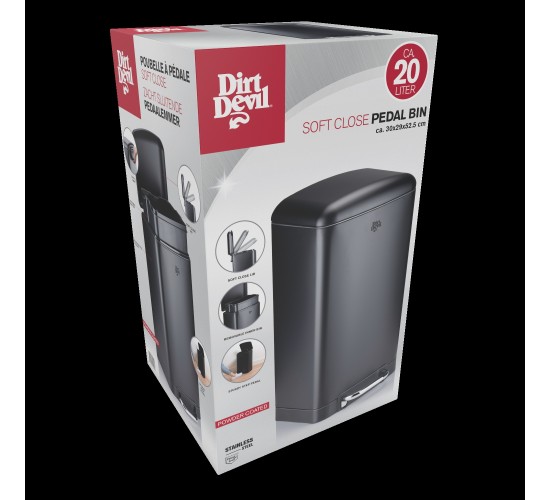 Κάδος Πεντάλ 20L 2Τμχ Soft Close DIRT DEVIL Κάδος Πεντάλ 20L 2Τμχ Soft Close DIRT DEVIL