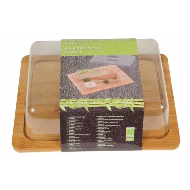 Βάση Τυριού Ξύλινη Με Πλαστικό Κάλυμμα 25x19x8cm