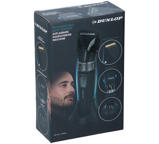 Κουρευτική Μηχανή Επαναφορτιζόμενη Μαύρη DUNLOP