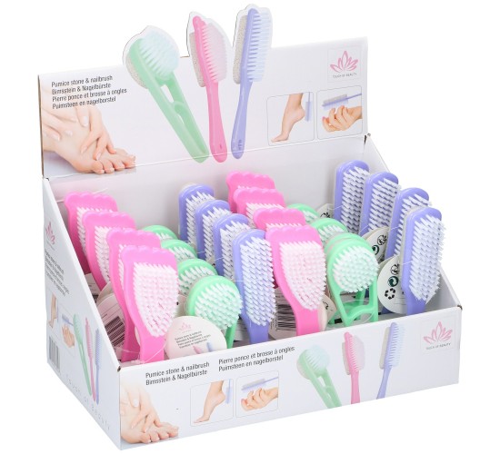 Ελαφρόπετρα και Βούρτσα Νυχιών Σε 3 Χρώματα