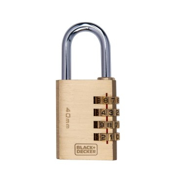 Λουκέτο 40mm Συνδυασμού Ορειχάλκινο BLACK DECKER