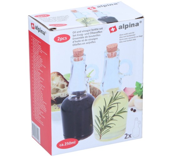 Μπουκάλι Λαδιού/Ξιδιού 250ml 2Τμχ Γυάλινα ALPINA Μπουκάλι Λαδιού/Ξιδιού 250ml 2Τμχ Γυάλινα ALPINA