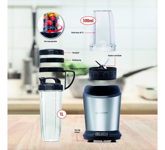 Smoothie Maker 220-240V 1200W Ανοξείδωτος ALPINA Smoothie Maker 220-240V 1200W Ανοξείδωτος ALPINA