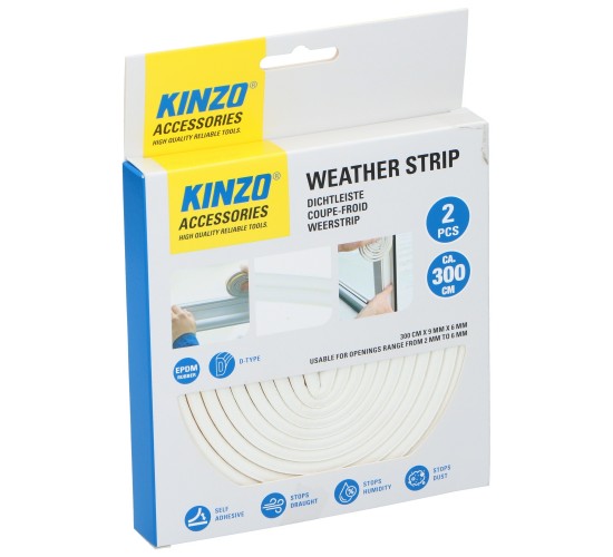 Ταινία Καιρού D-Shape 3m 2Τμχ KINZO Ταινία Καιρού D-Shape 3m 2Τμχ KINZO