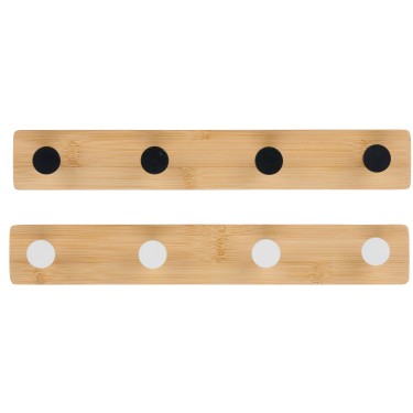 Κρεμάστρα Τοίχου 4 Θέσεων Αυτοκόλλητη Μπαμπού Σε 2 Χρώματα