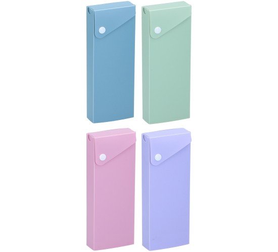 Κασετίνα Μολυβιών Πράσινο/Μπλε/Ροζ/Μωβ Πλαστικό Σε 4 Χρώματα