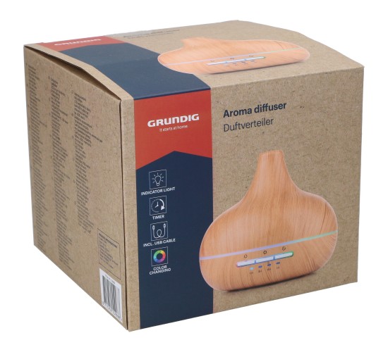 Διαχυτής Αρωμάτων με LED και Χρονοδιακόπτη Ξύλο/Πλαστικό GRUNDIG