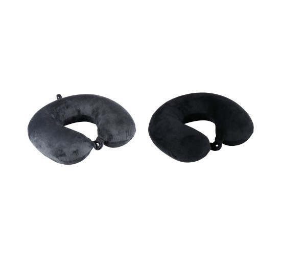Μαξιλάρι Ταξιδιού Memory Foam Μαύρο/Γκρι Σε 2 Χρώματα Μαξιλάρι Ταξιδιού Memory Foam Μαύρο/Γκρι Σε 2 Χρώματα