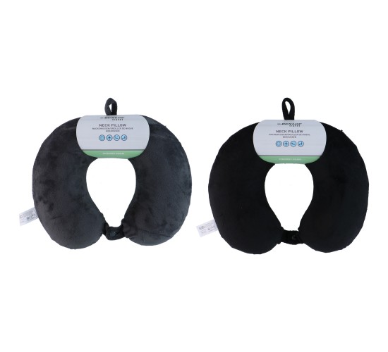 Μαξιλάρι Ταξιδιού Memory Foam Μαύρο/Γκρι Σε 2 Χρώματα Μαξιλάρι Ταξιδιού Memory Foam Μαύρο/Γκρι Σε 2 Χρώματα