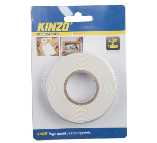 Ταινία Διπλής Όψης 2.3m x 19mm KINZO Ταινία Διπλής Όψης 2.3m x 19mm KINZO