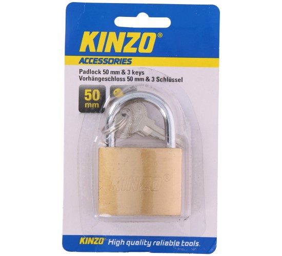 Λουκέτο 50mm με 3 Κλειδιά KINZO