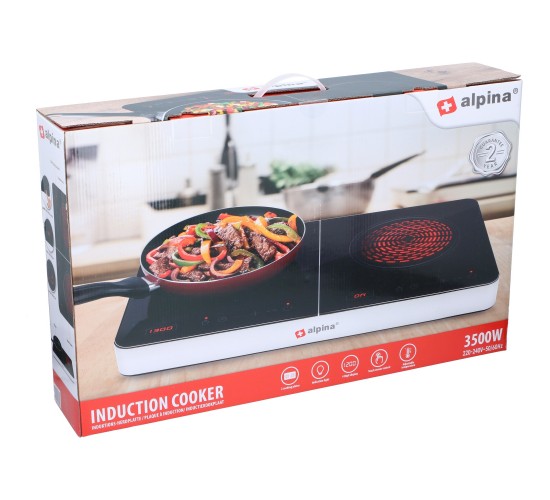 Επαγωγική Εστία Διπλή 3500W ALPINA
