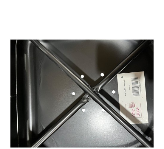 Καρέκλα ArteLibre Βιομηχανικού Τύπου Vintage TOLIKO Μαύρο Ματ Μέταλλο 44x49x84cm