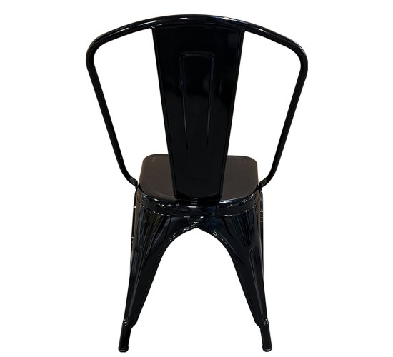 Καρέκλα ArteLibre Βιομηχανικού Τύπου Vintage TOLIKO Μαύρο Μέταλλο 44x49x84cm