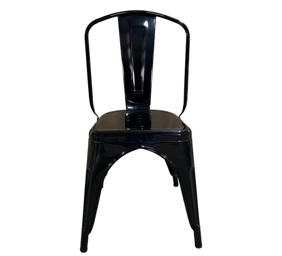 Καρέκλα ArteLibre Βιομηχανικού Τύπου Vintage TOLIKO Μαύρο Μέταλλο 44x49x84cm