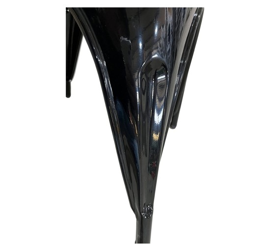 Καρέκλα ArteLibre Βιομηχανικού Τύπου Vintage TOLIKO Μαύρο Μέταλλο 44x49x84cm