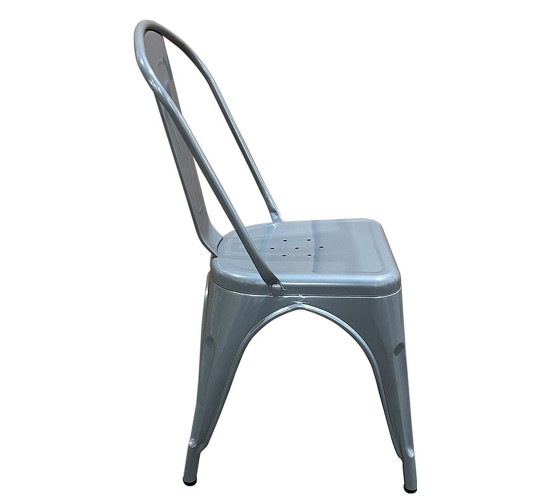 Καρέκλα ArteLibre Βιομηχανικού Τύπου Vintage TOLIKO Γκρι Μέταλλο 44x49x84cm