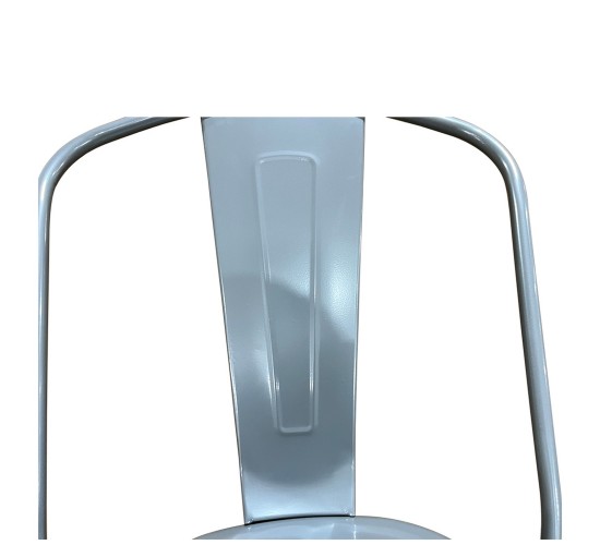 Καρέκλα ArteLibre Βιομηχανικού Τύπου Vintage TOLIKO Γκρι Μέταλλο 44x49x84cm