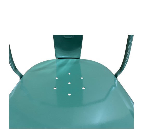 Καρέκλα ArteLibre Βιομηχανικού Τύπου Vintage TOLIKO Πράσινο Μέταλλο 44x49x84cm