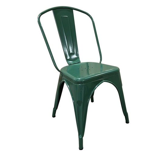 Καρέκλα ArteLibre Βιομηχανικού Τύπου Vintage TOLIKO Πράσινο Μέταλλο 44x49x84cm