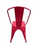 Καρέκλα ArteLibre Βιομηχανικού Τύπου Vintage TOLIKO Κόκκινο Μέταλλο 44x49x84cm